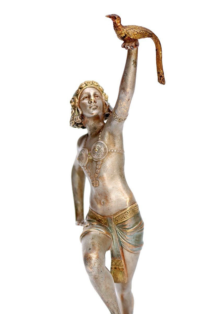 MIRVAL (XIX-XXe) Bronze Art Déco "Danseuse Exotique"-photo-6