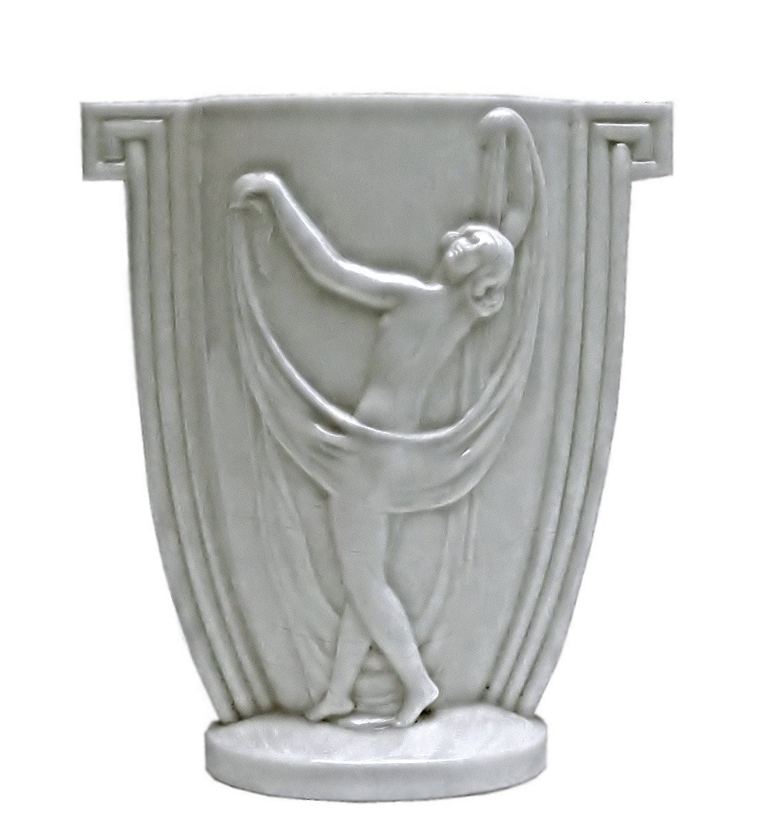 Etling Large White Art Deco Vase 1930