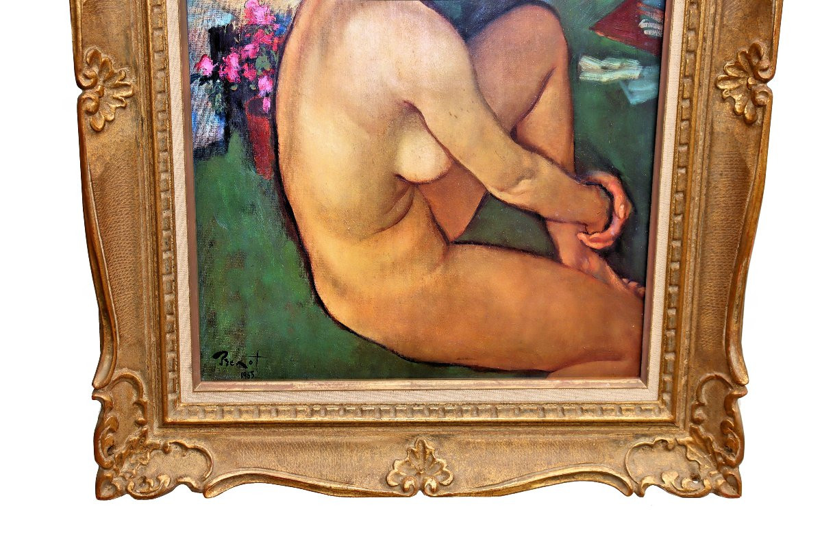 Cadre Montparnasse  & Portrait Nu d'après Pierre-Laurent Brenot (1913-1998)-photo-3
