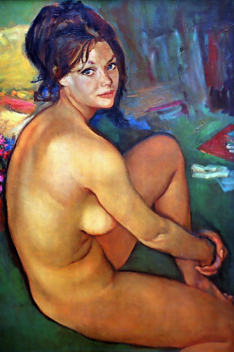 Cadre Montparnasse  & Portrait Nu d'après Pierre-Laurent Brenot (1913-1998)-photo-4