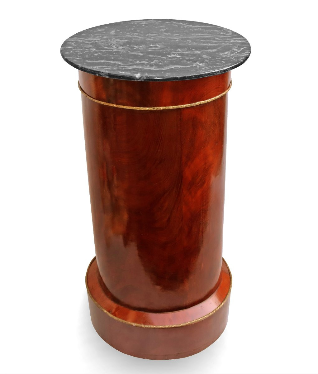 Table Somno Empire XIXe Acajou et Bronze-photo-3