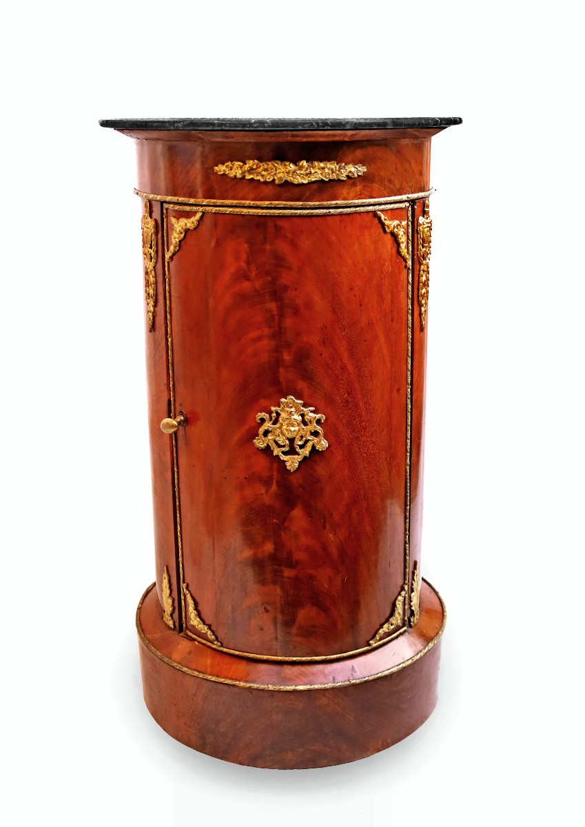 Table Somno Empire XIXe Acajou et Bronze