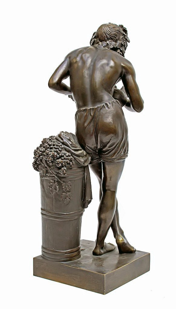 Francisque Duret (1804-1865) Large Bronze Musician 55 Cm-photo-1