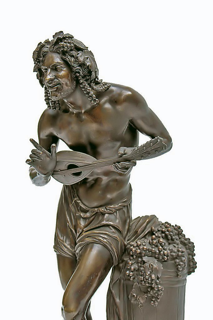 Francisque Duret (1804-1865) Large Bronze Musician 55 Cm-photo-2