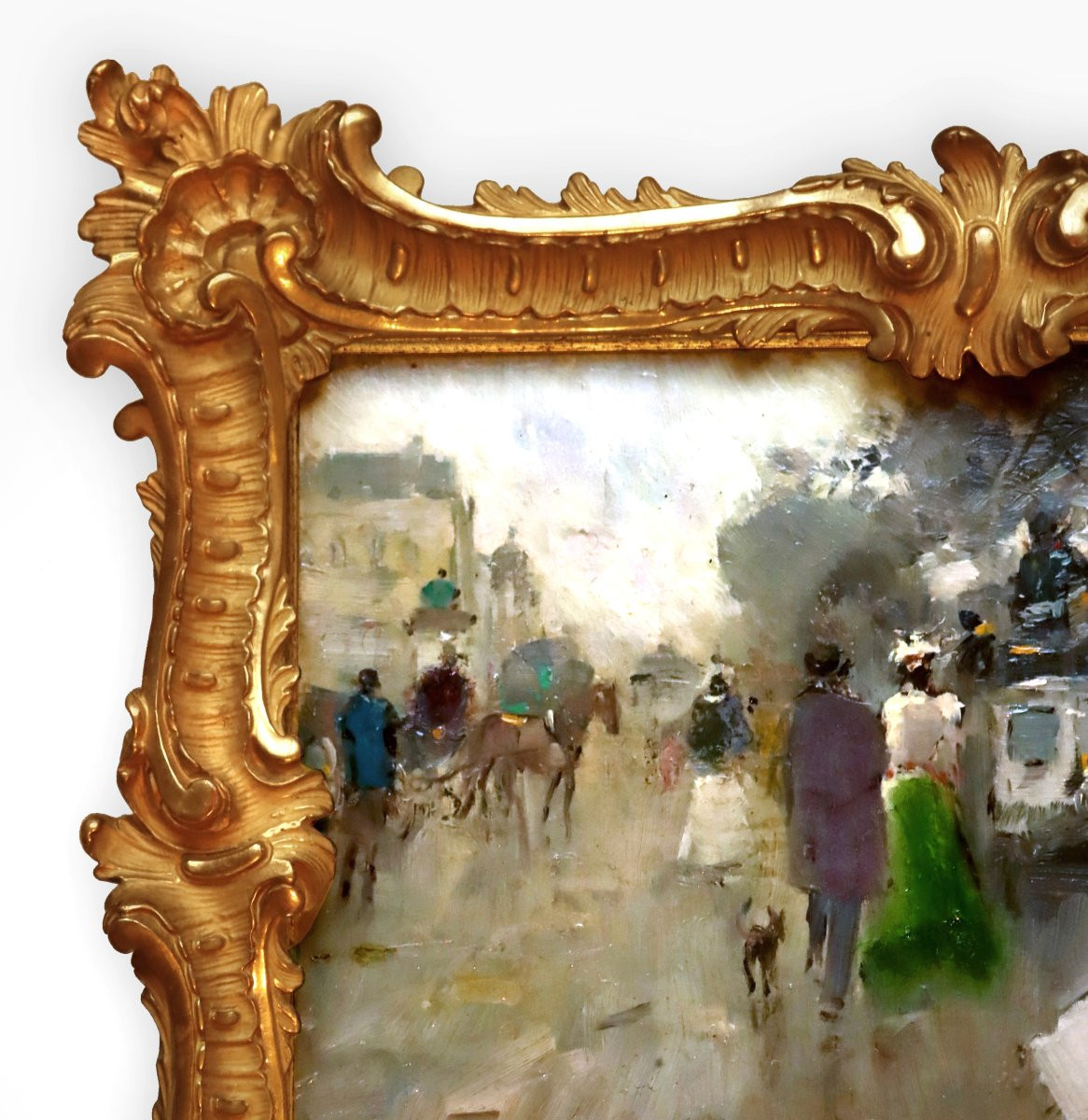 Juan Soler (20th) Parisian Boulevard Around 1900-photo-1