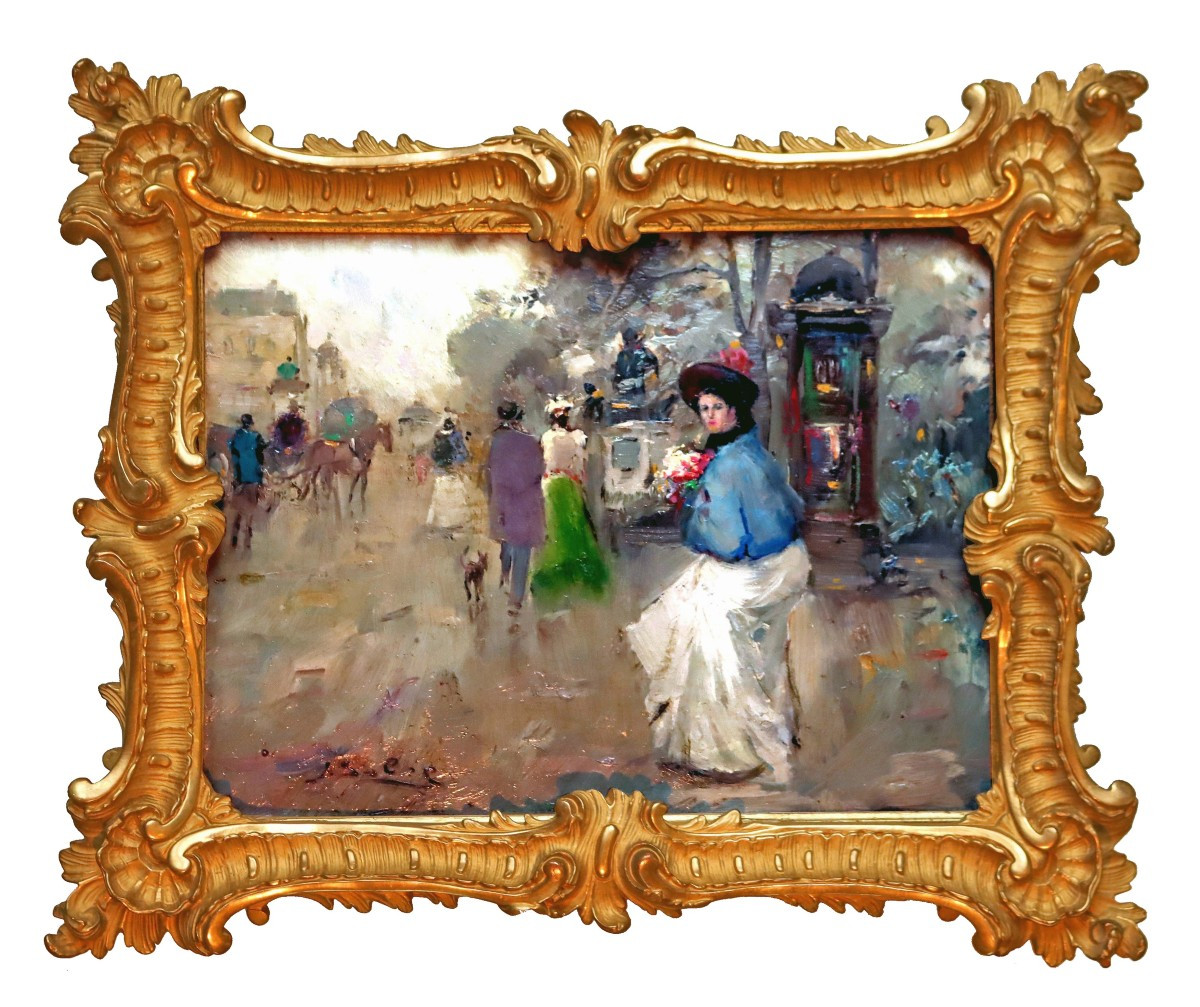 Juan Soler (20th) Parisian Boulevard Around 1900