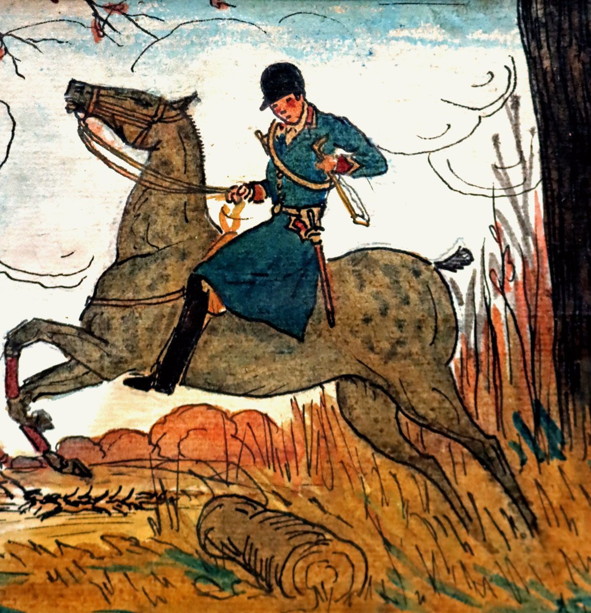 Guy Arnoux (1886-1951) Cavalier de Chasse à Courre-photo-3