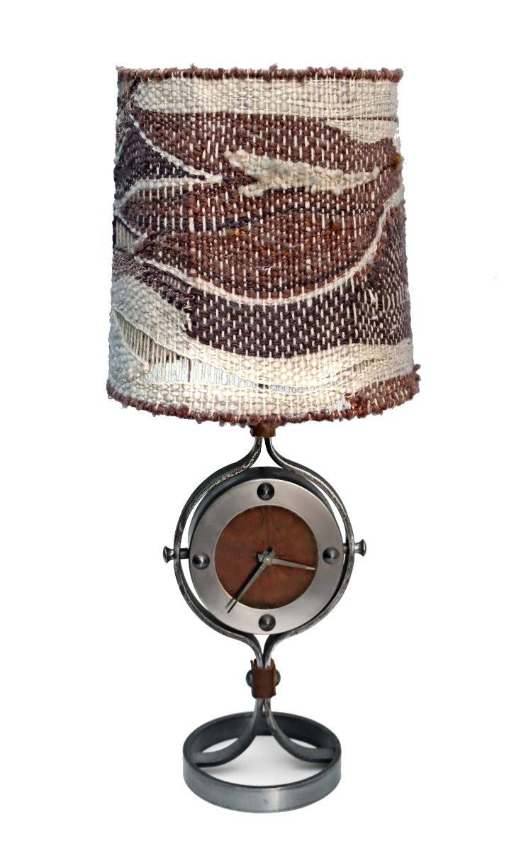 Ryckaert (XXe) Lampe Horloge circa 1960-70-photo-2