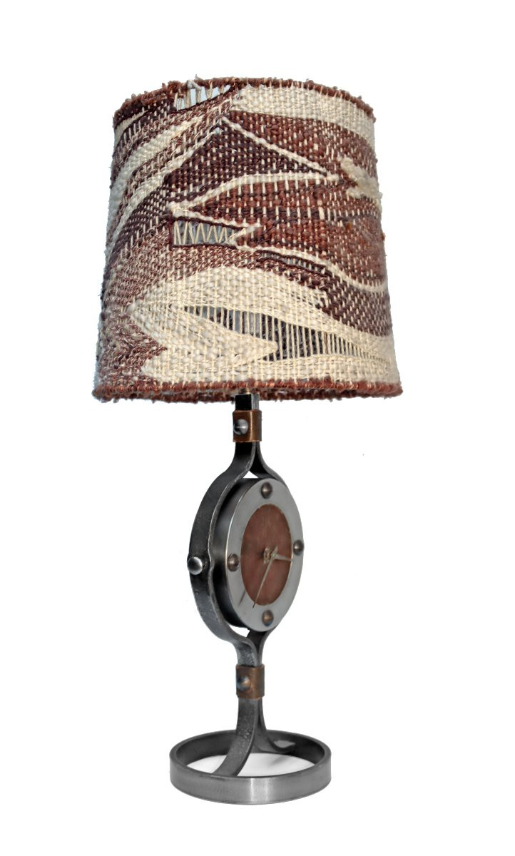 Ryckaert (XXe) Lampe Horloge circa 1960-70-photo-3