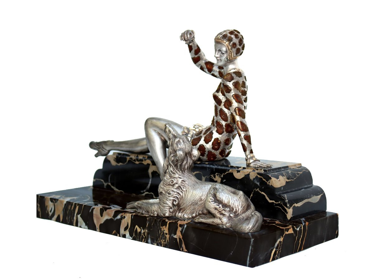 Henri Molins (1893-1958) Art Deco Bronze-photo-3