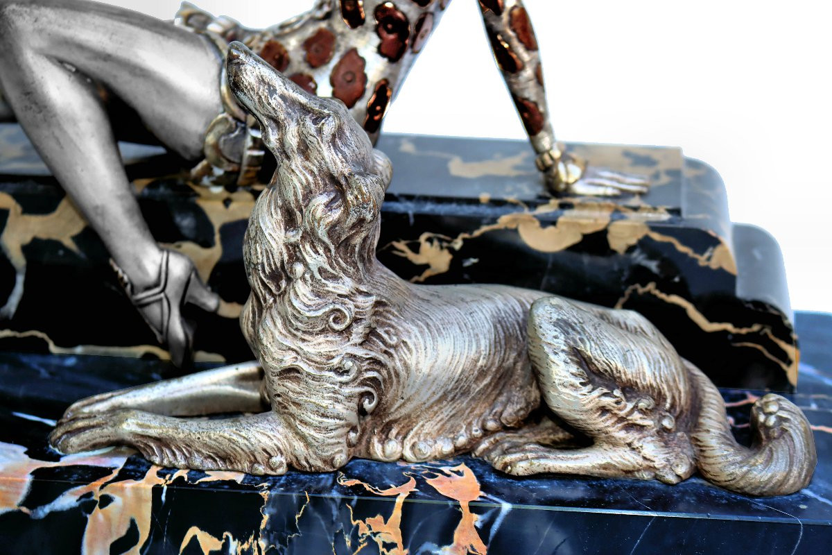 Henri Molins (1893-1958) Art Deco Bronze-photo-4