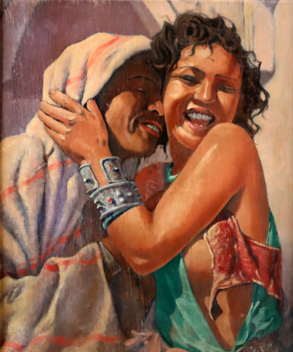 Tableau Orientaliste Miloud Boukerche (1918-1979)-photo-2