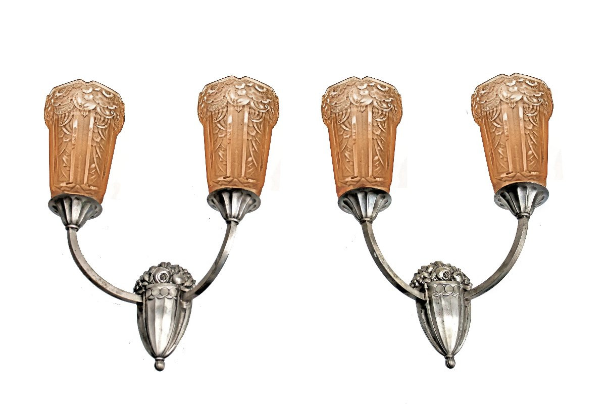 Paire d'Appliques Art Déco 1925-photo-2