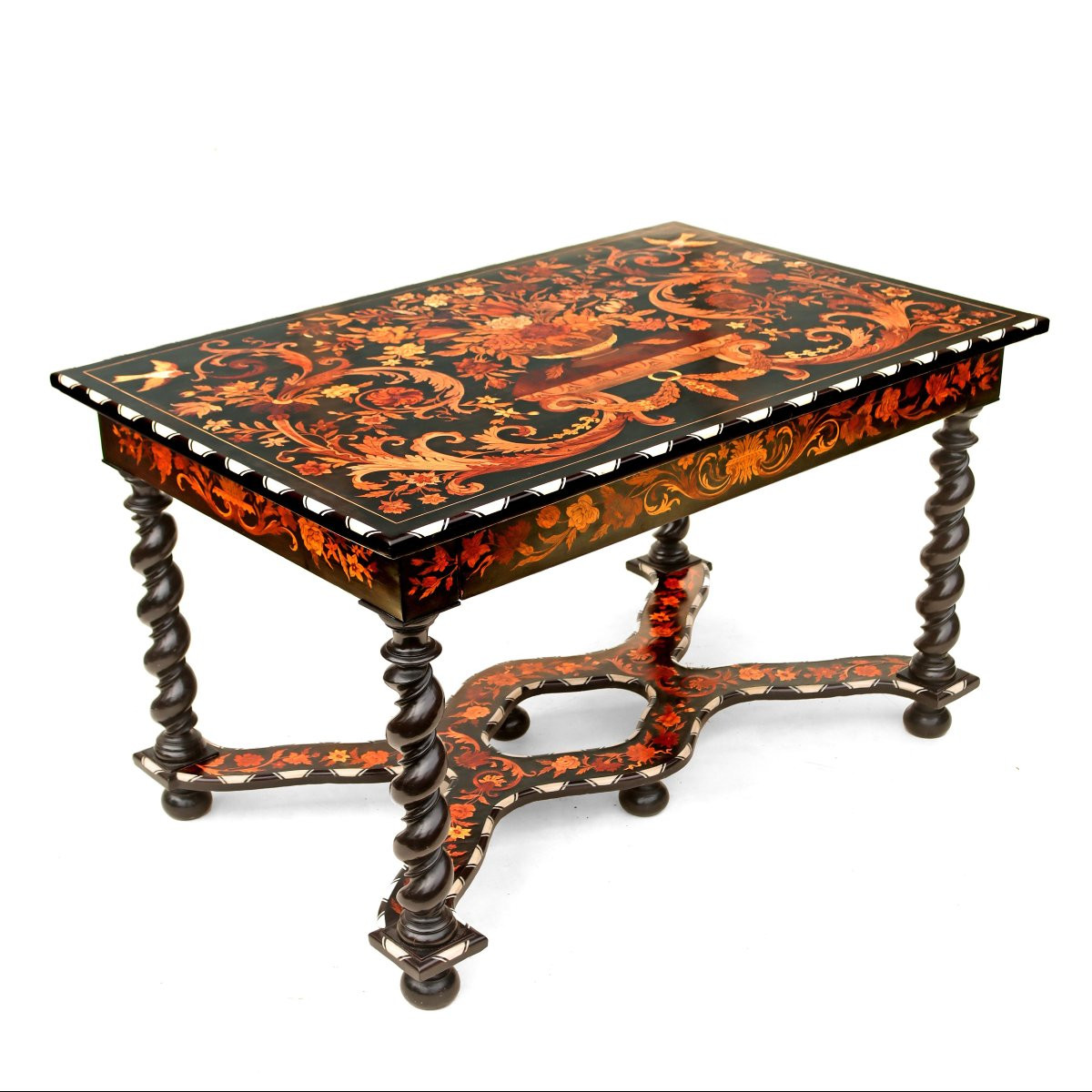 Mazarine Table In Jasmine Marquetry -photo-2