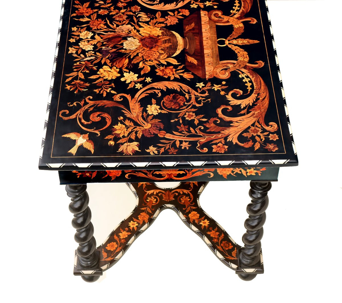 Mazarine Table In Jasmine Marquetry -photo-5