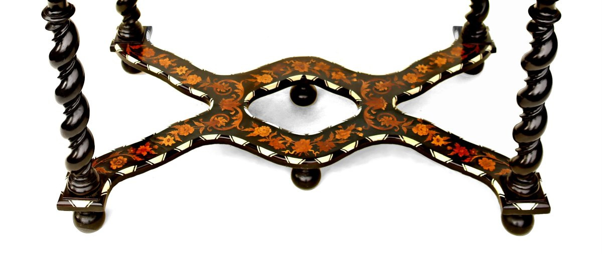 Mazarine Table In Jasmine Marquetry -photo-6