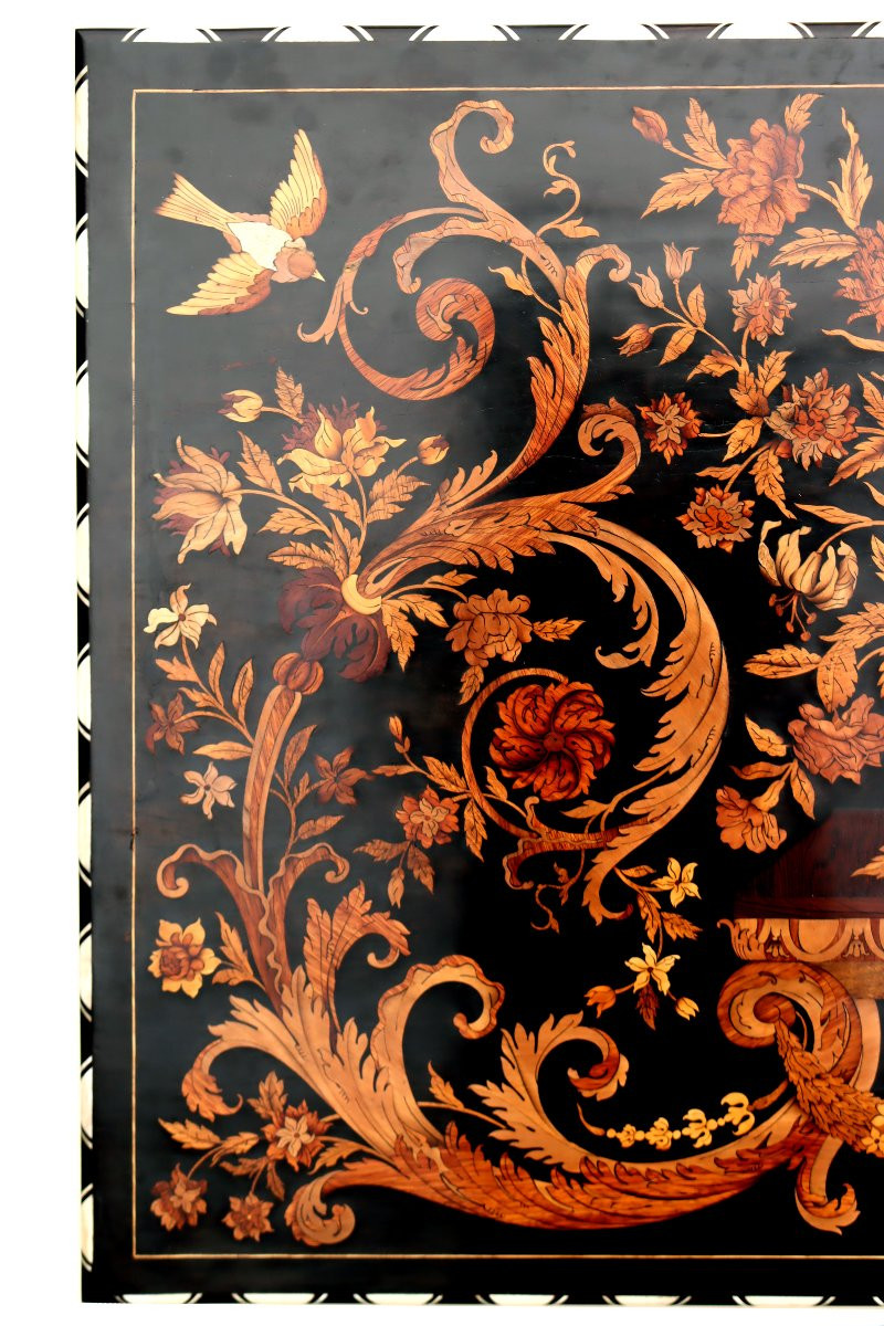 Mazarine Table In Jasmine Marquetry -photo-8