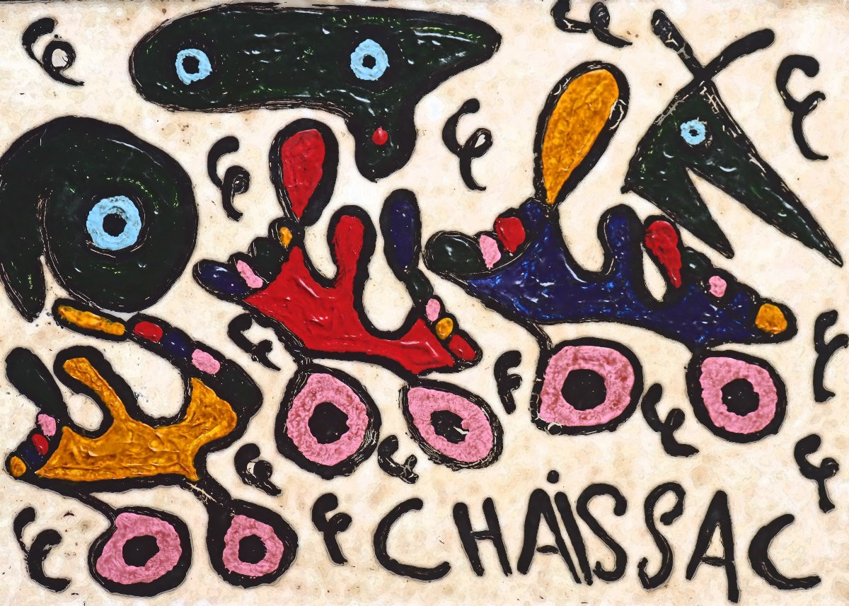 Gaston Chaissac (1910-1964) Ripolin On Masonite-photo-2