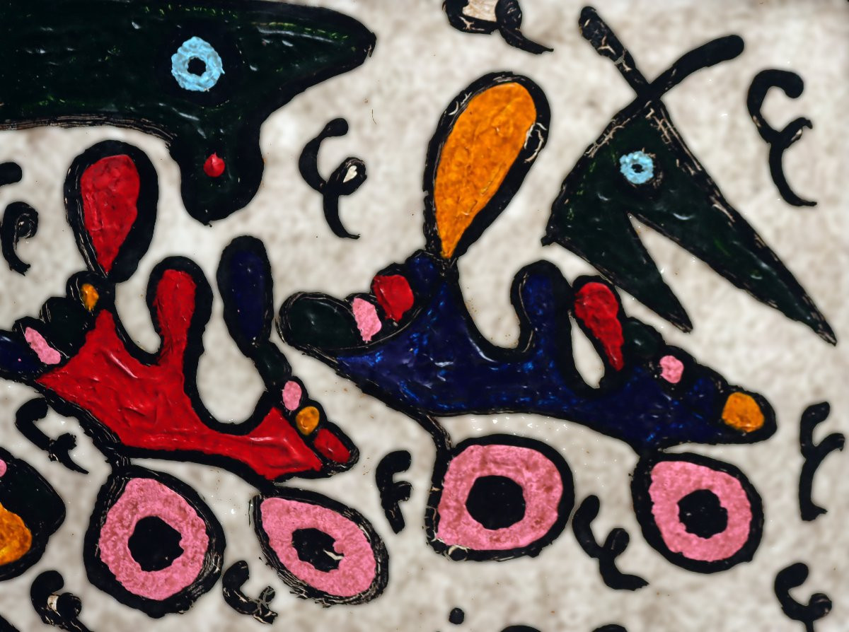 Gaston Chaissac (1910-1964) Ripolin On Masonite-photo-4