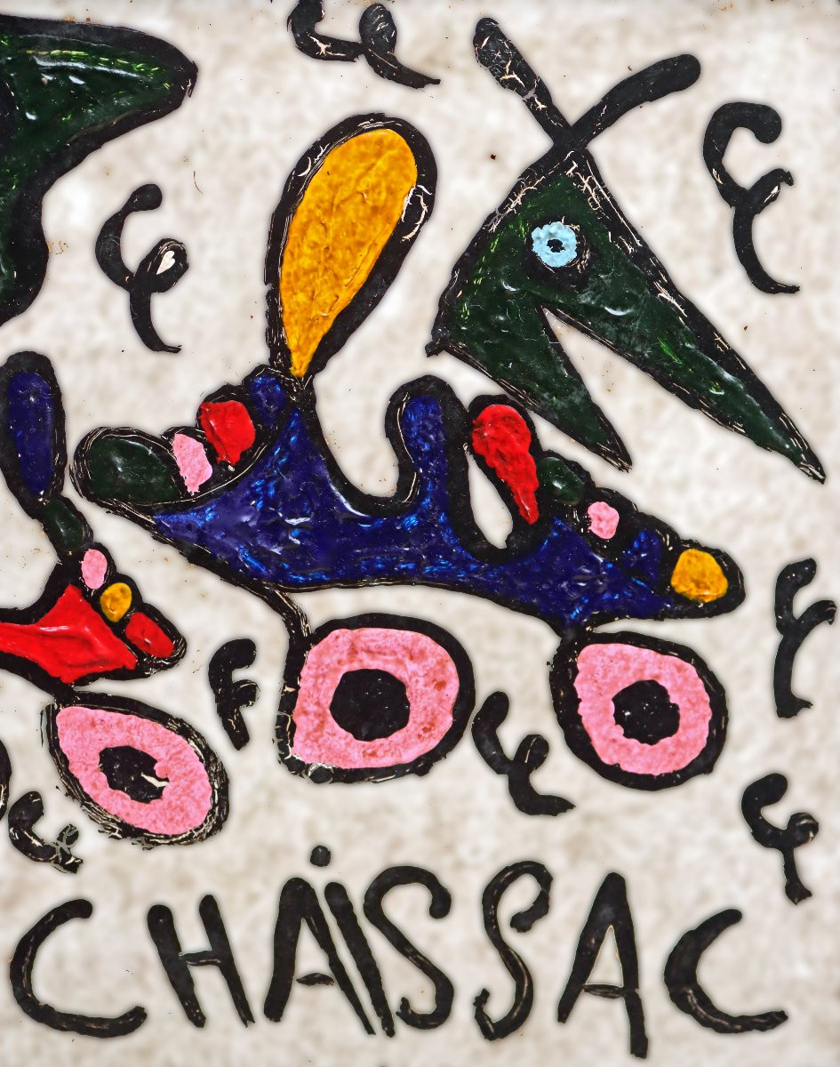 Gaston Chaissac (1910-1964) Ripolin On Masonite-photo-2