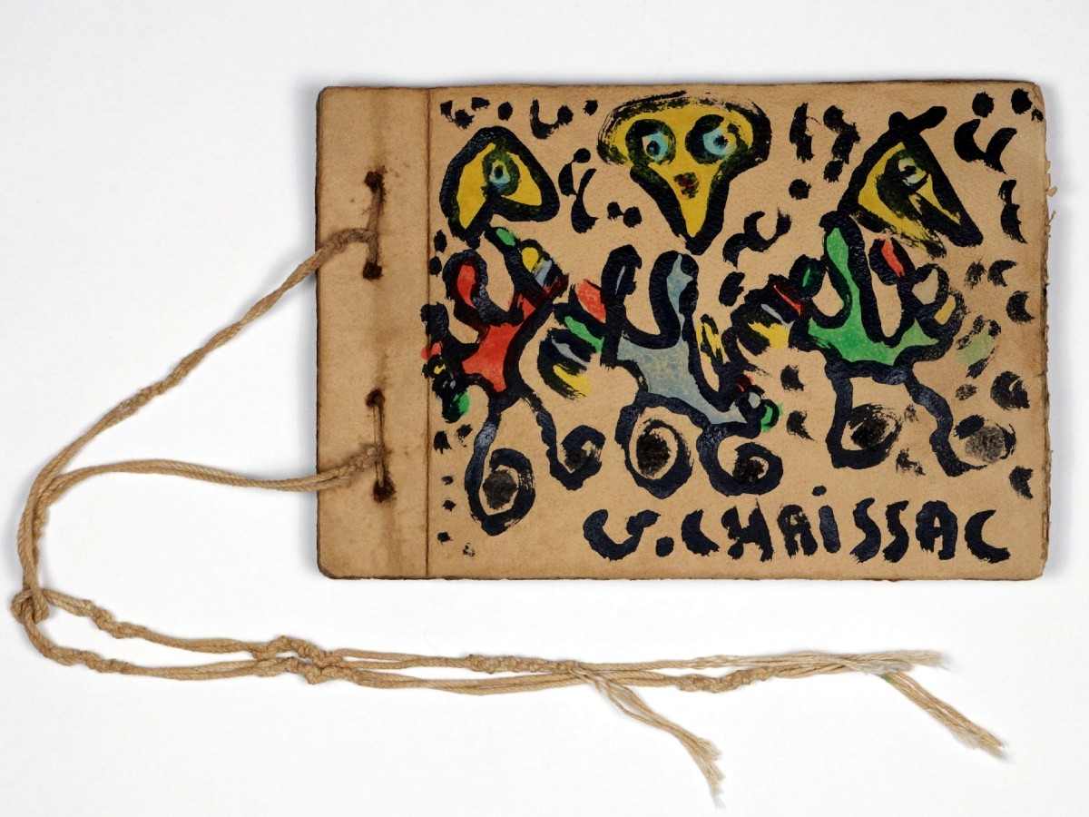 Gaston Chaissac (1910-1964) Ripolin On Masonite-photo-6