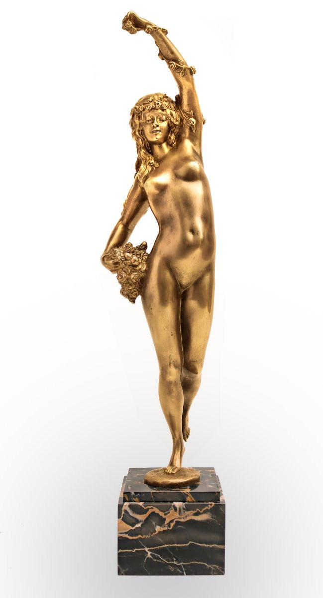 René Paul MARQUET (1875-1939) Bronze Danseuse Pomone Art Déco -photo-2