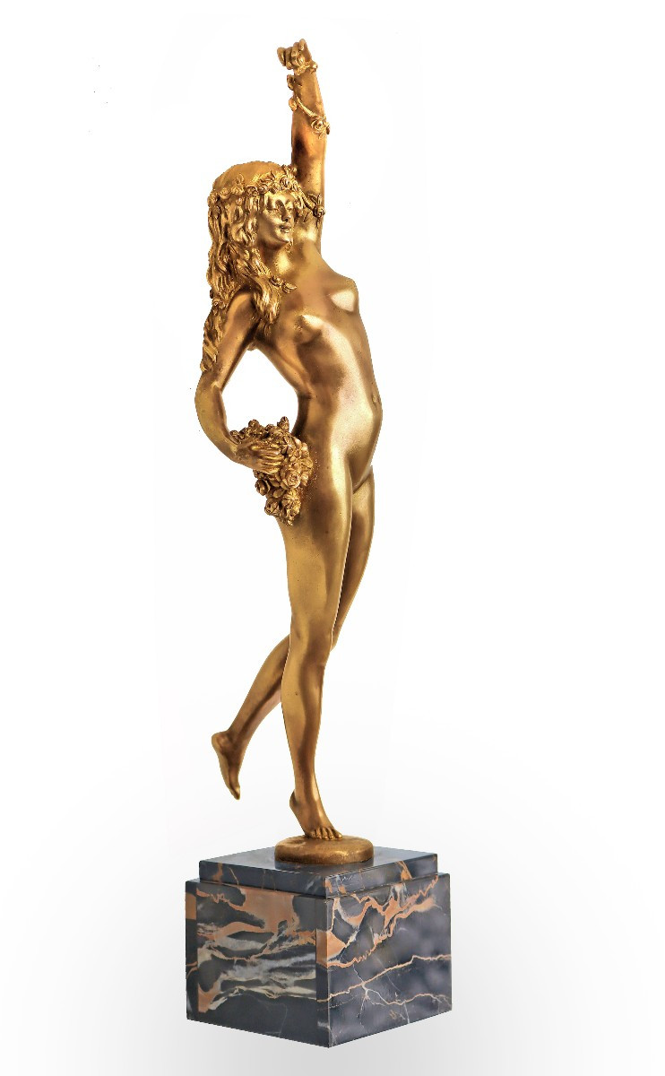 René Paul MARQUET (1875-1939) Bronze Danseuse Pomone Art Déco 