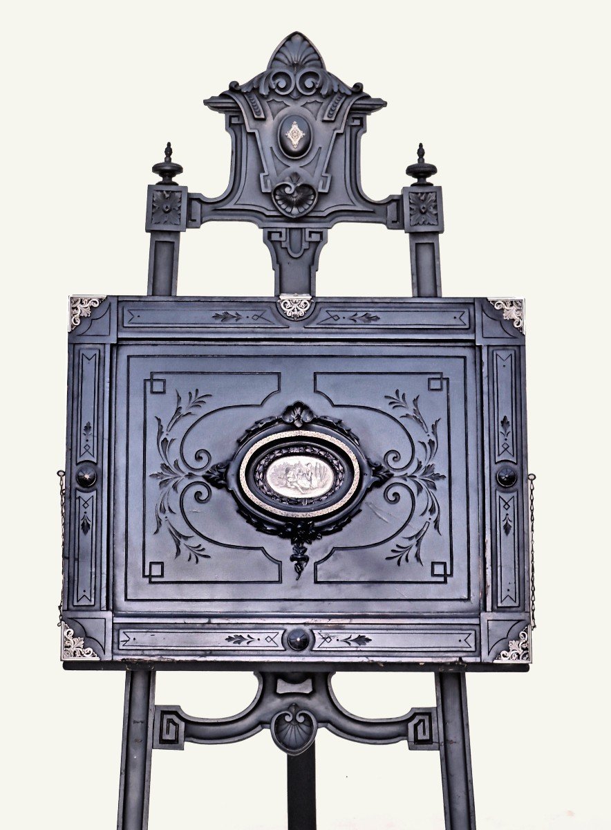 Secretary Desk, Love Letter Style, Easel-shaped, Napoleon III Era-photo-3