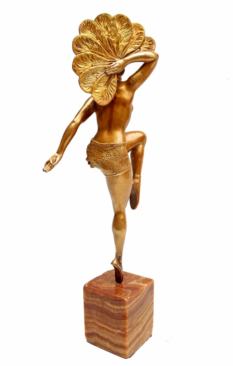 Henri Molins (1893-1958) Large Art Deco Bronze-photo-1
