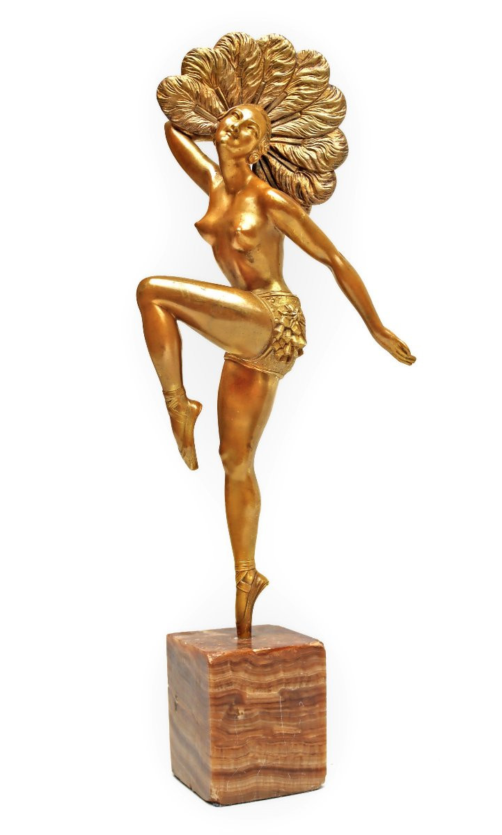 Henri Molins (1893-1958) Large Art Deco Bronze-photo-2