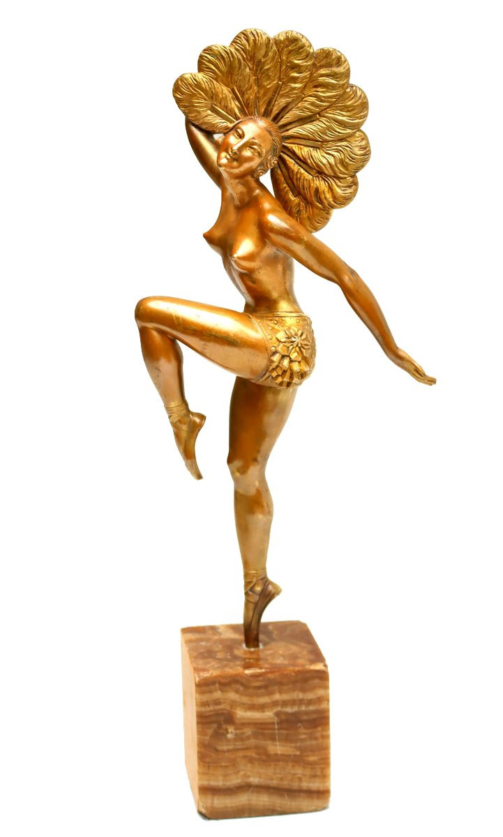 Henri Molins (1893-1958) Large Art Deco Bronze-photo-3