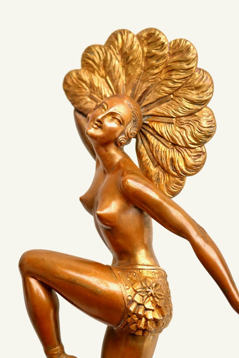 Henri Molins (1893-1958) Large Art Deco Bronze-photo-8