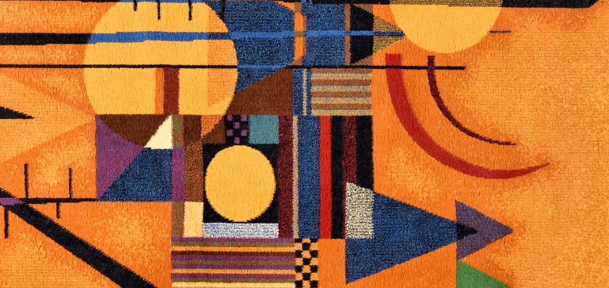 Large Art Deco Carpet Wassily Kandinsky (1866-1944)-photo-1
