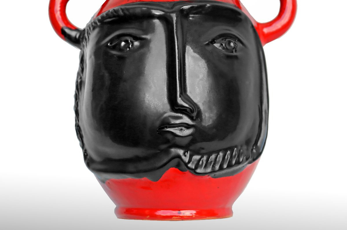 CLOUTIER Jean (né en 1930) & Robert (1930-2008) Vase Sculpture Anthropomorphe-photo-2