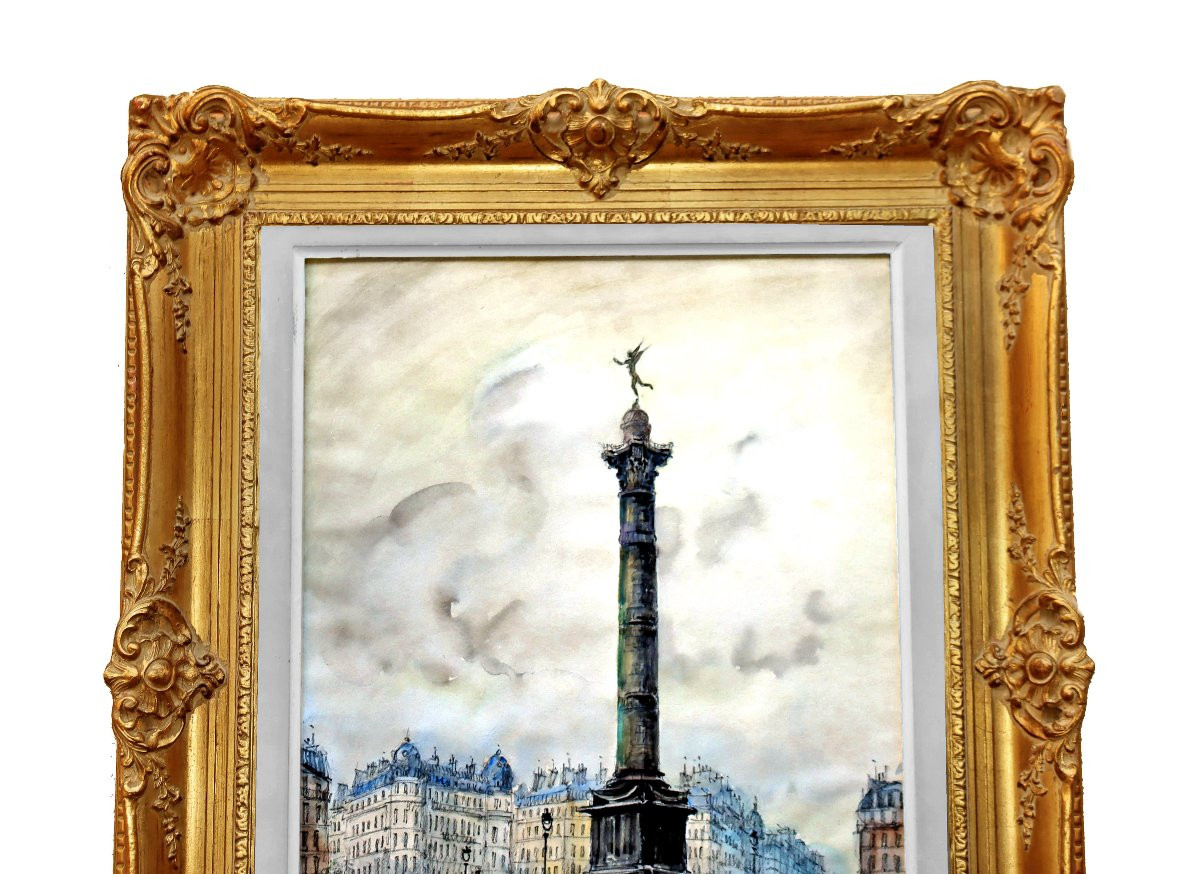 Frank WILL (1900-1951) Vue de Paris à Bastille-photo-2