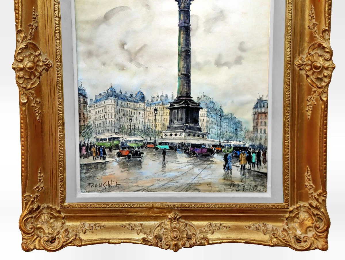 Frank WILL (1900-1951) Vue de Paris à Bastille-photo-3