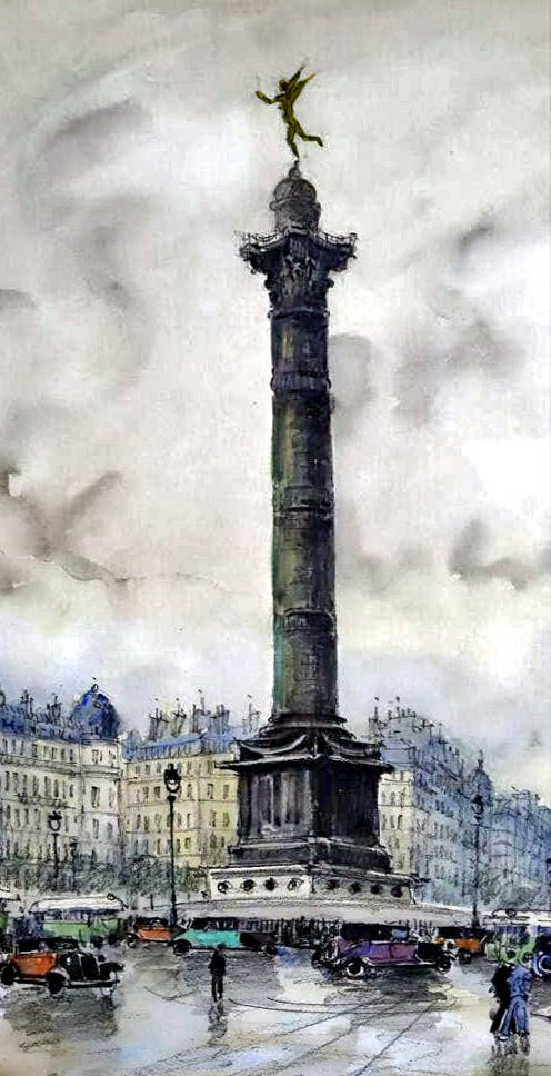 Frank WILL (1900-1951) Vue de Paris à Bastille-photo-7