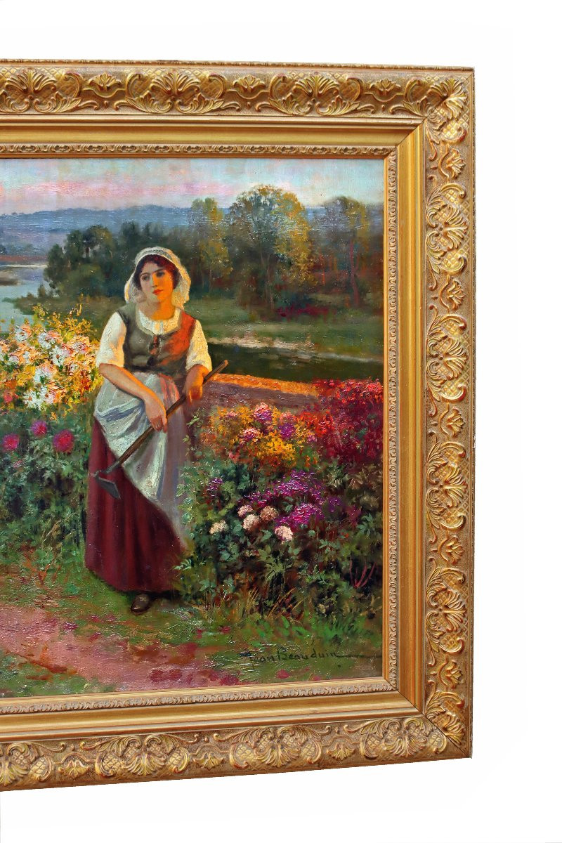 Jean Beauduin (1851-1916) Impressionist Portrait-photo-2