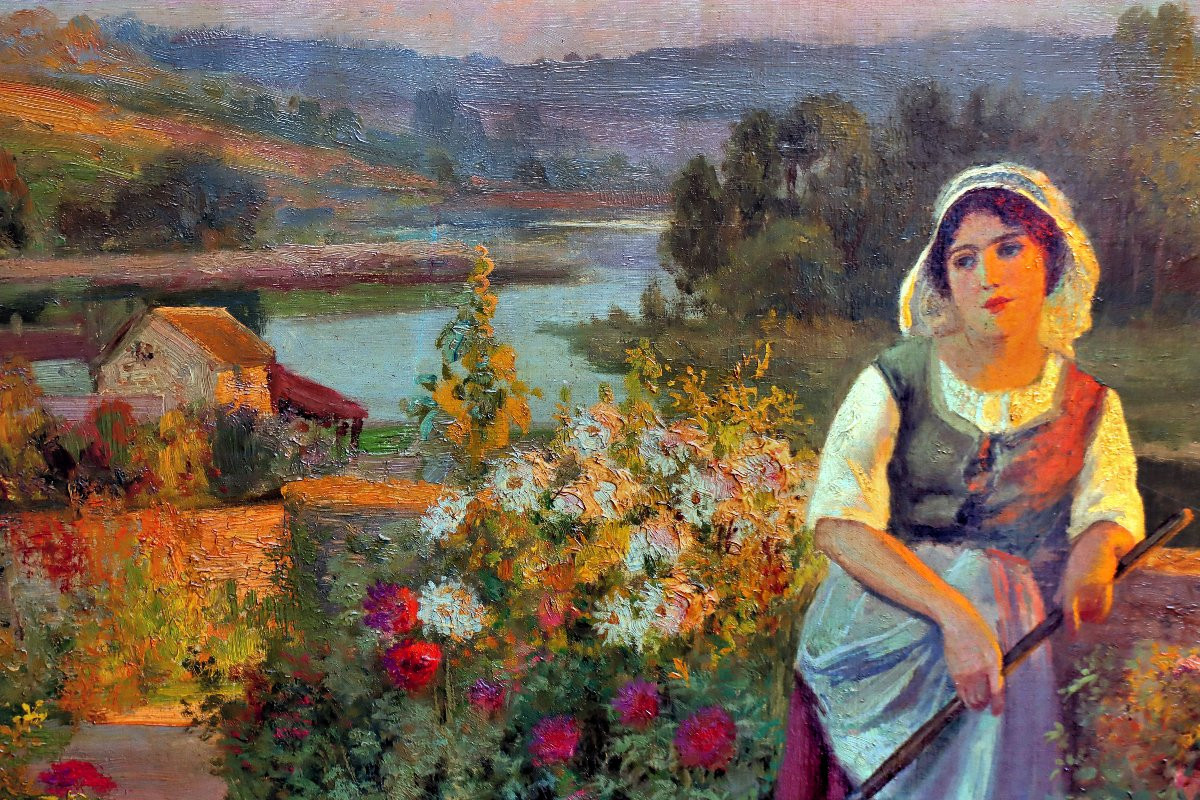 Jean Beauduin (1851-1916) Impressionist Portrait-photo-1