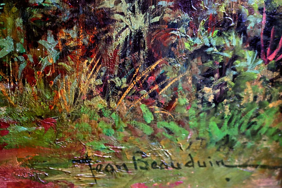 Jean Beauduin (1851-1916) Impressionist Portrait-photo-4