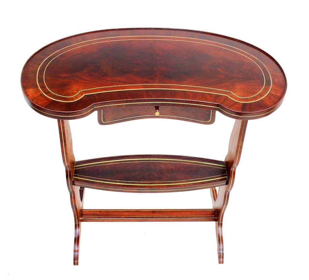 Napoleon III Mahogany Table Kidney Boulle Marquetry-photo-2