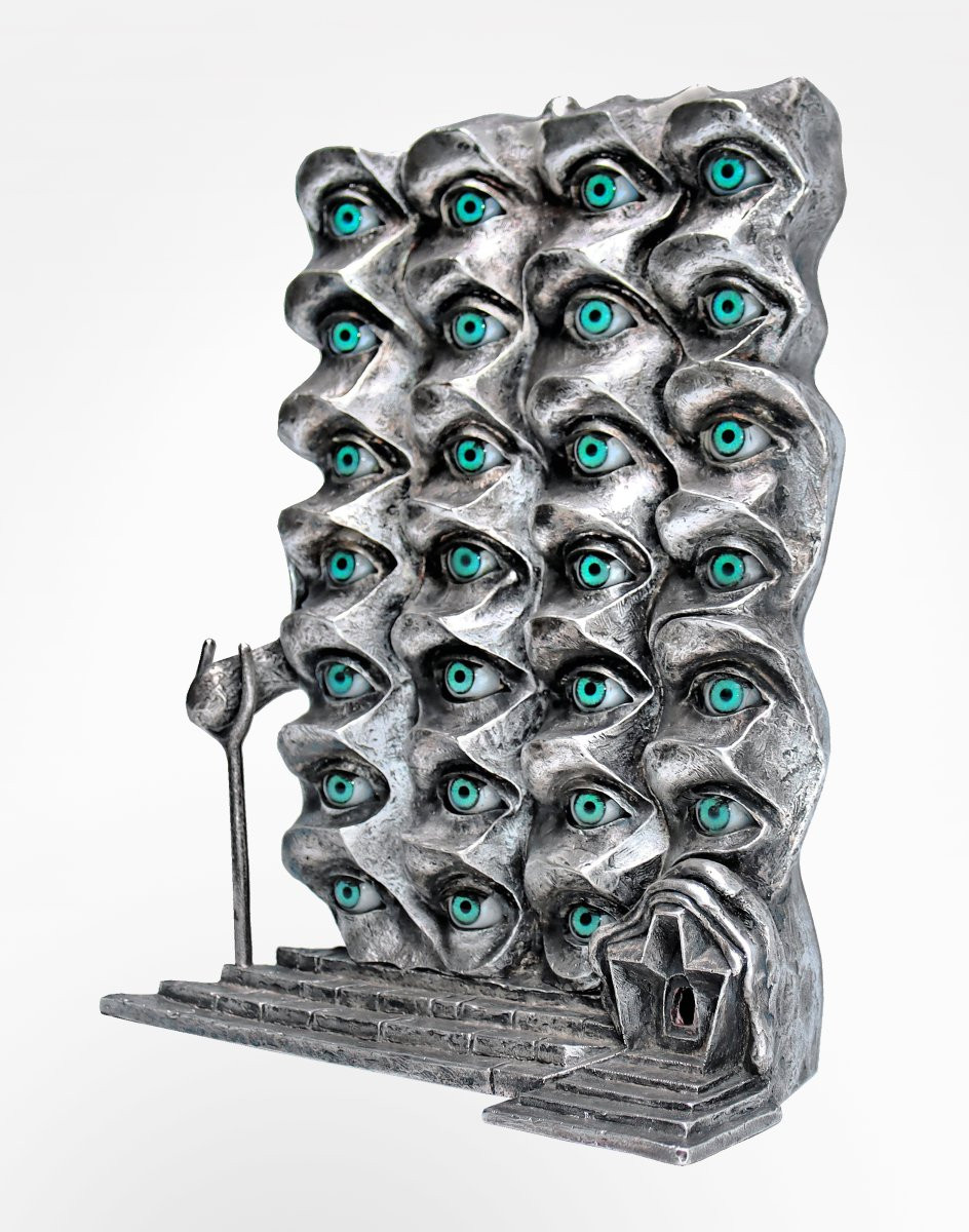 Salvador Dali (1904-1989) Rare Sculpture "the Surrealist Eyes"-photo-2