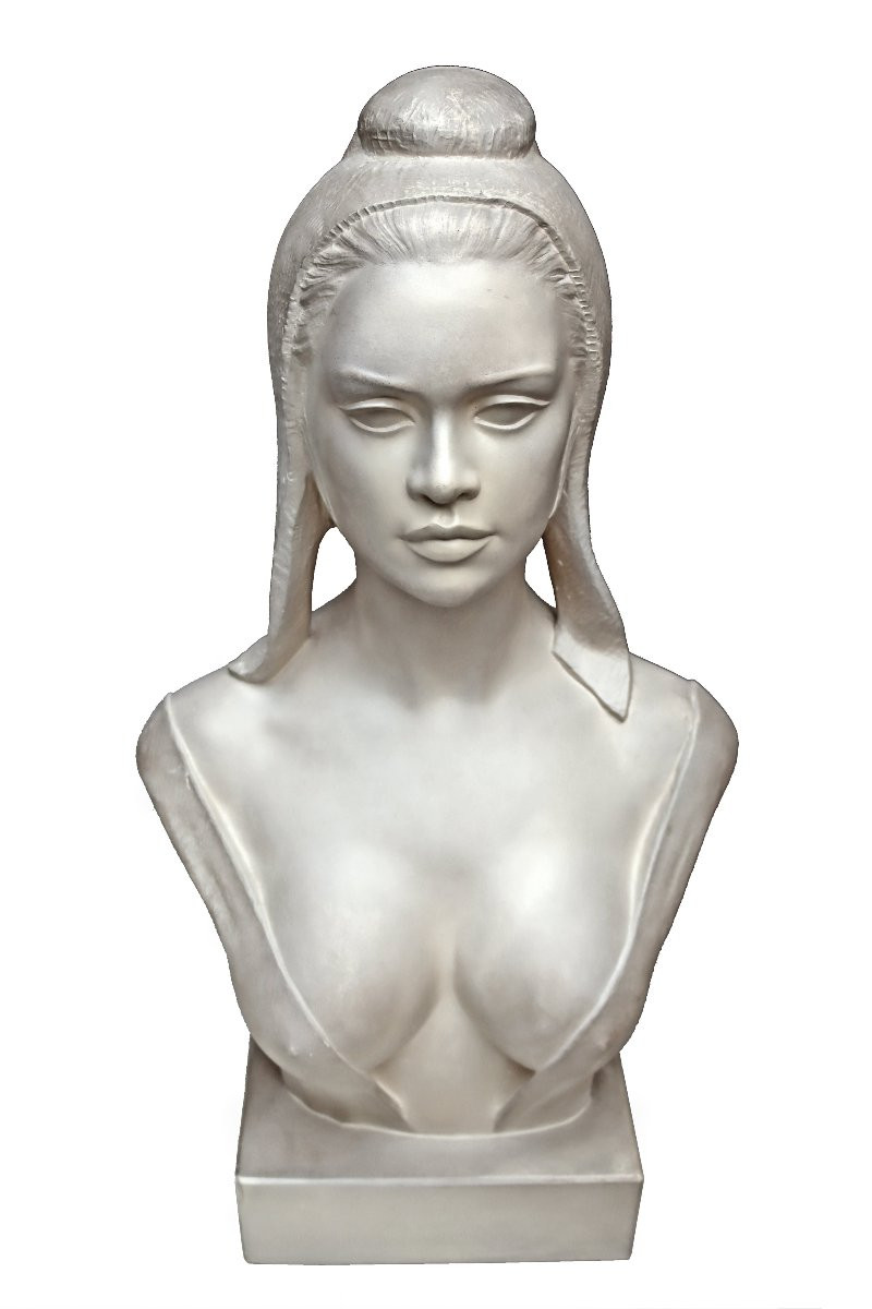 Aslan (1930-2014) Buste de Brigitte Bardot en Marianne de la République-photo-2