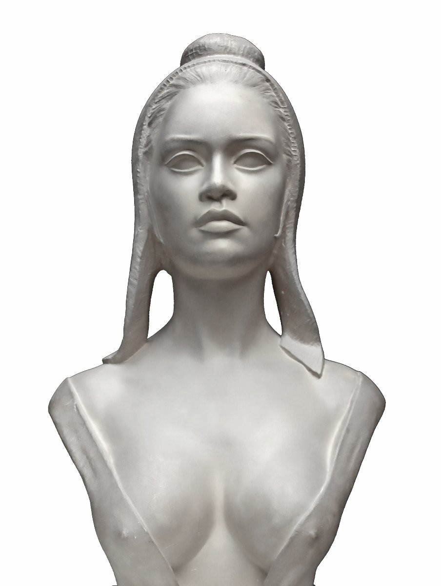 Aslan (1930-2014) Buste de Brigitte Bardot en Marianne de la République-photo-1