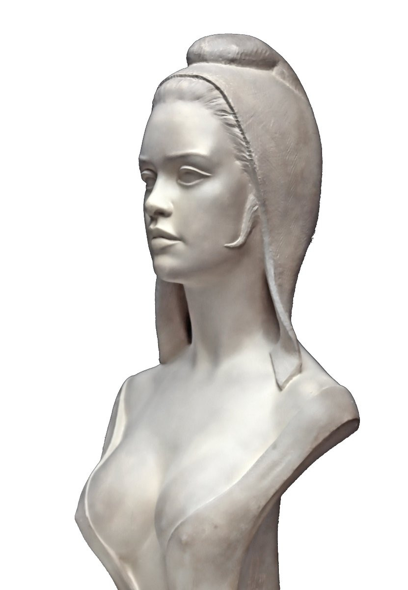 Aslan (1930-2014) Buste de Brigitte Bardot en Marianne de la République-photo-2