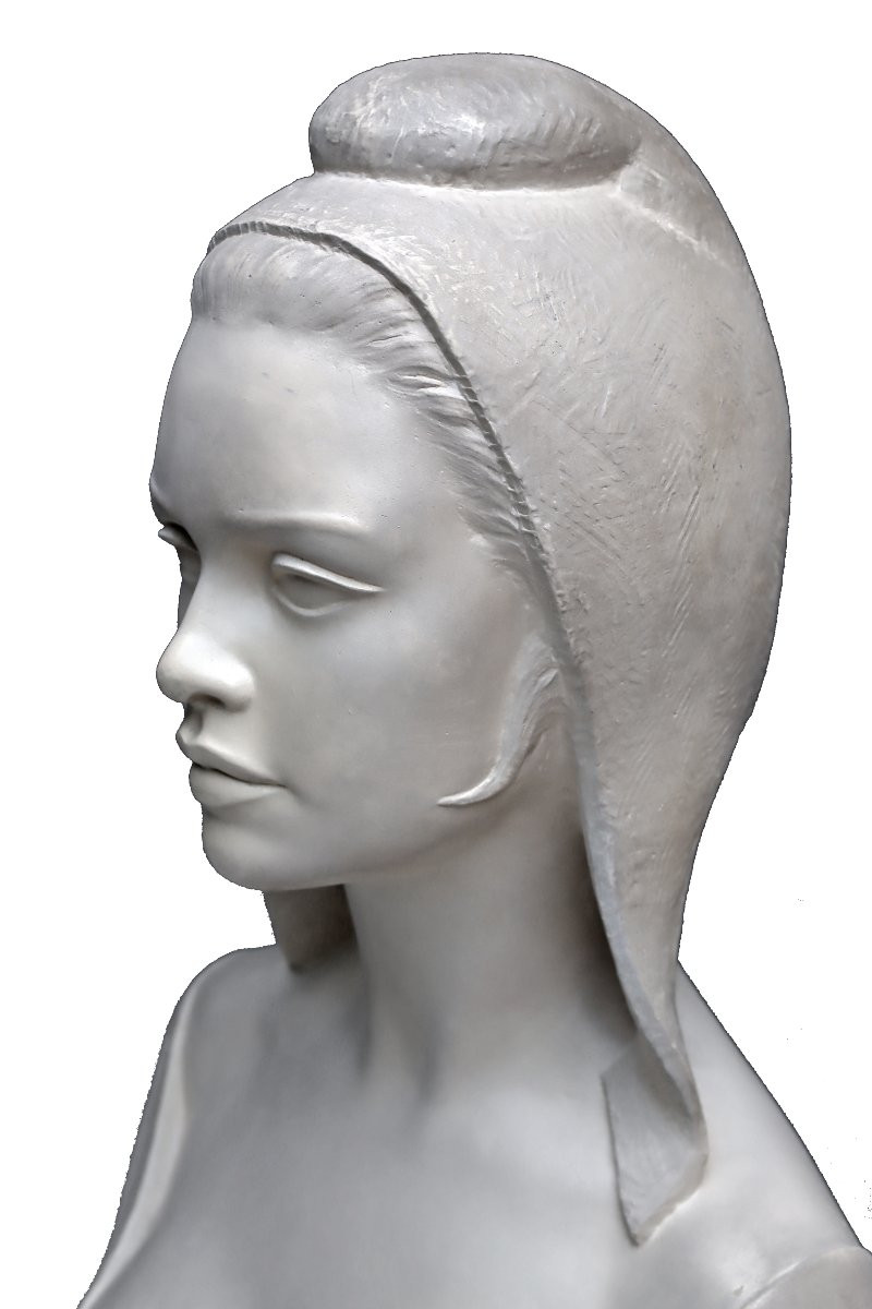Aslan (1930-2014) Buste de Brigitte Bardot en Marianne de la République-photo-3