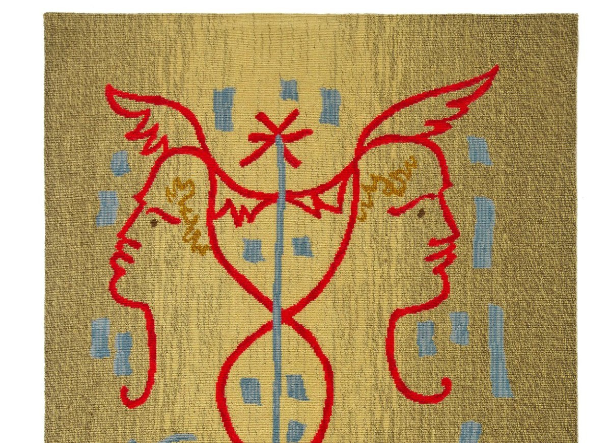 Jean COCTEAU (1889-1963) Tapisserie ''Le Caducée''-photo-3