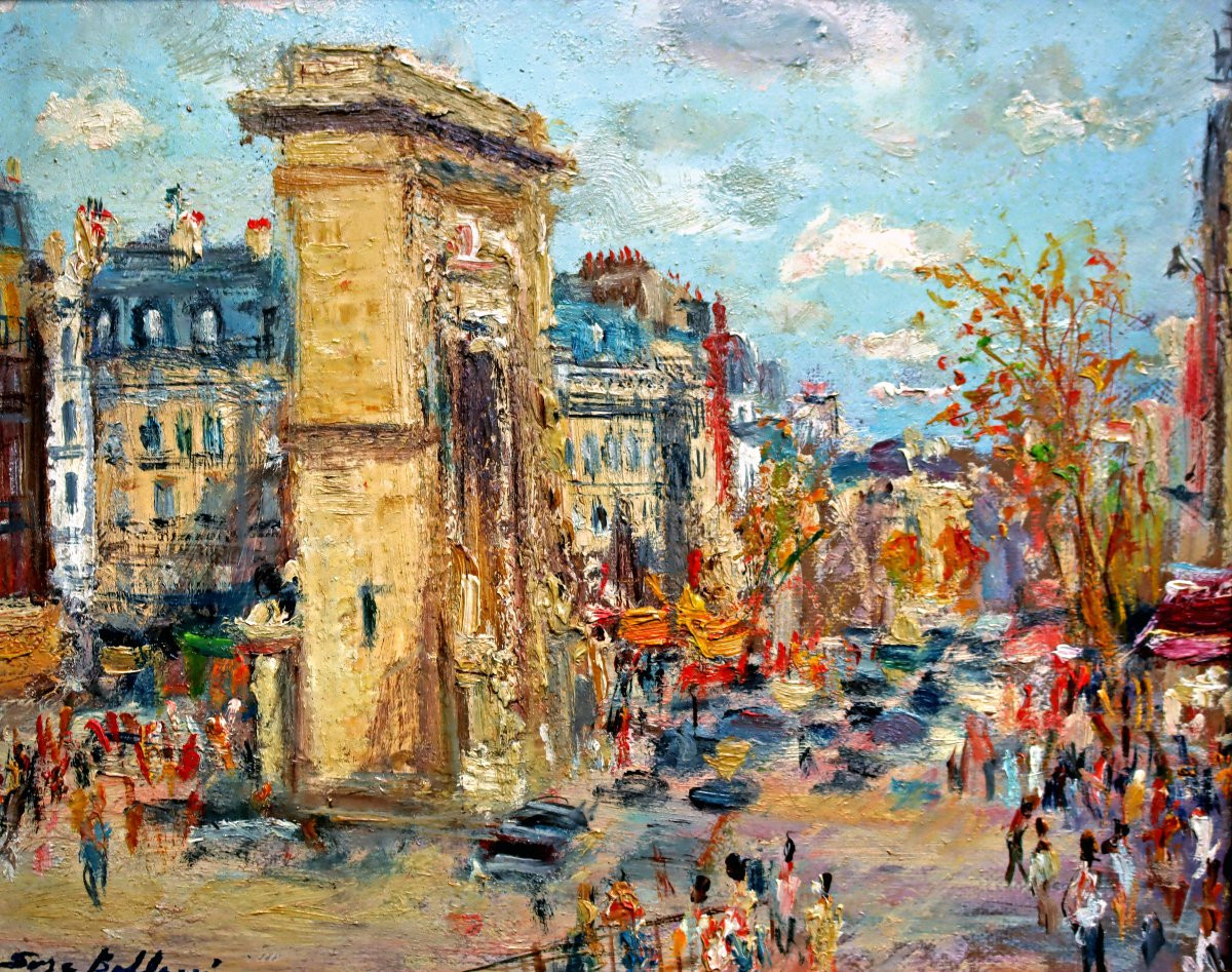 Serge BELLONI (1925-2005) Vue de Paris animée-photo-2