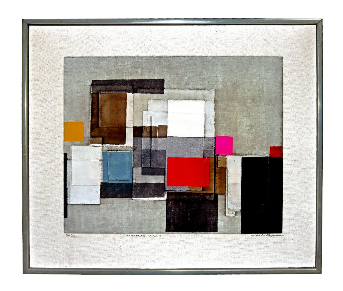 Norio Azuma (1928-2004) Abstraction “blooming Hill”-photo-2