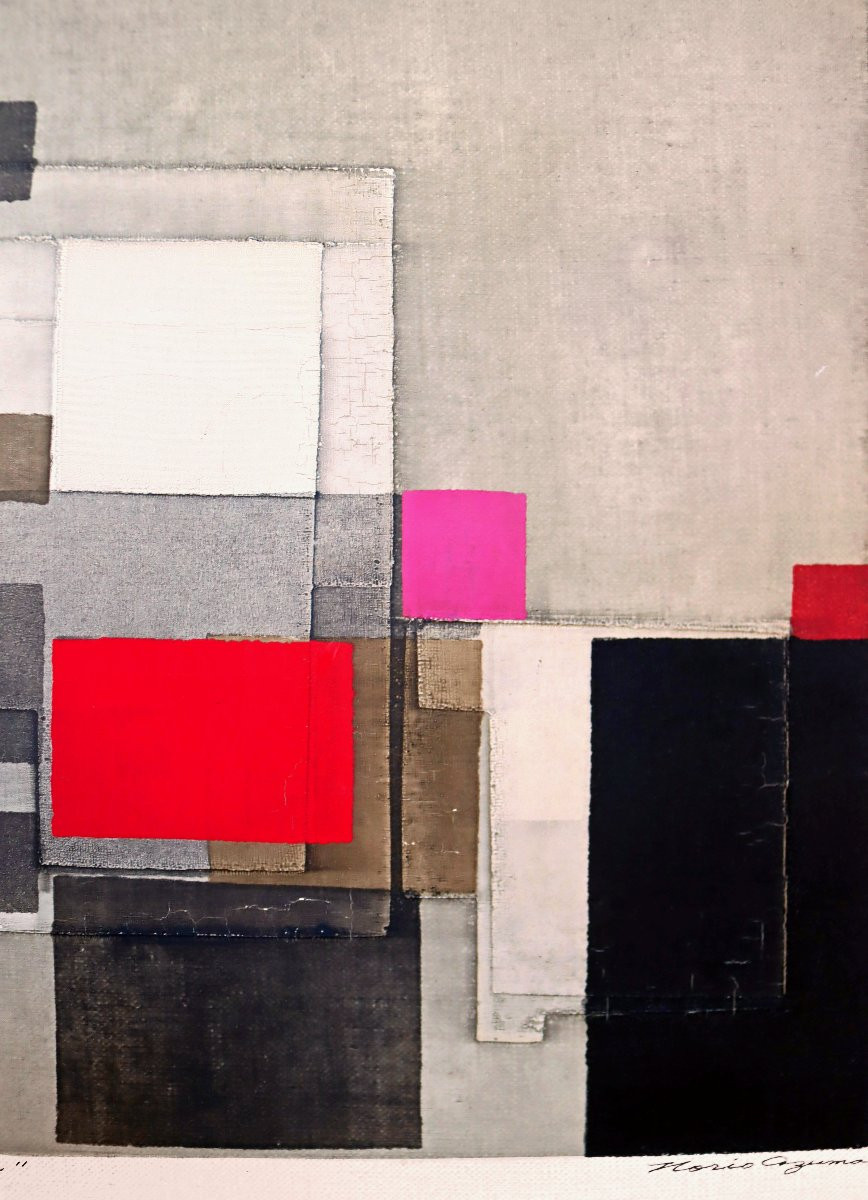 Norio Azuma (1928-2004) Abstraction “blooming Hill”-photo-1